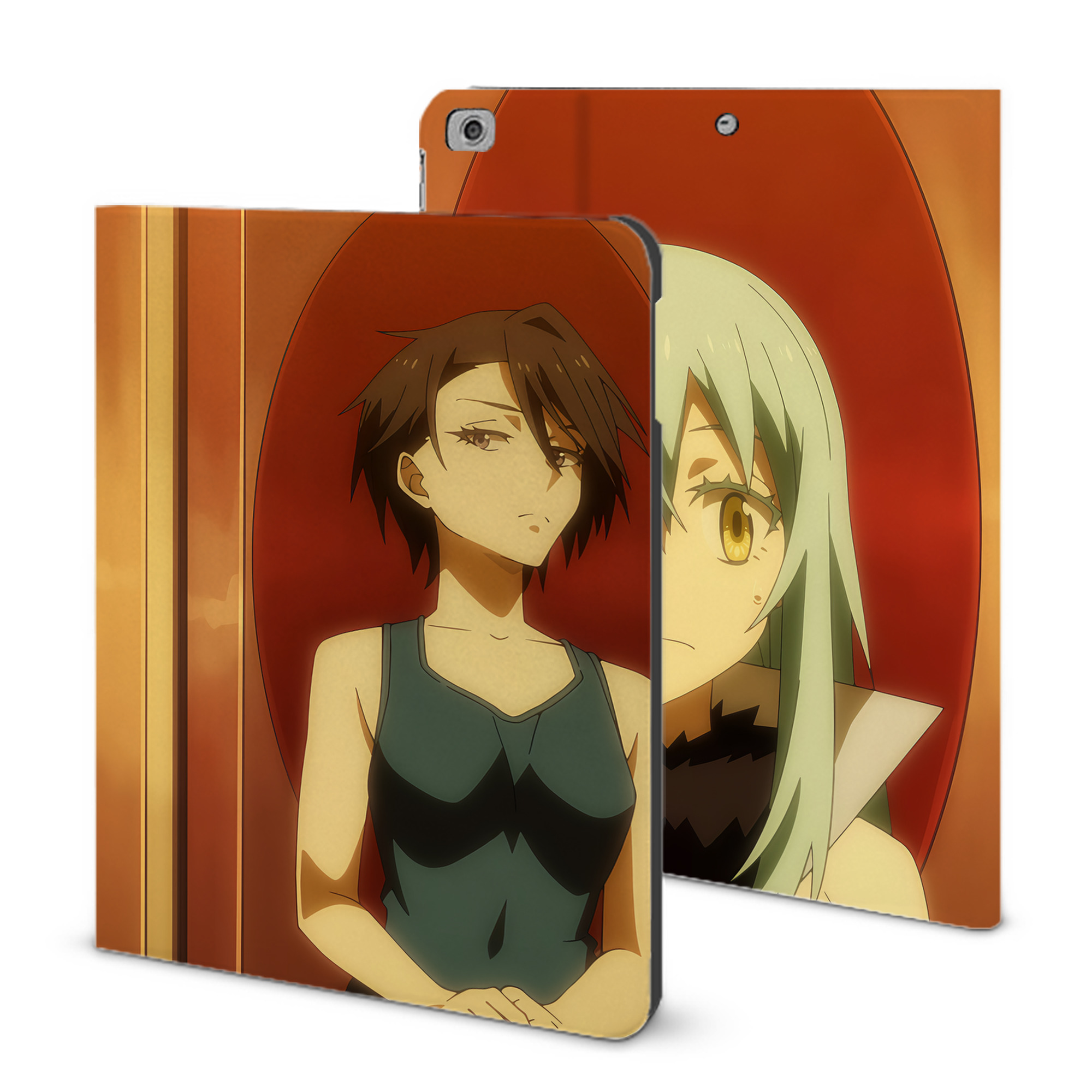 （画像用） 転スラ Regarding Reincarnated to Slime IPad ケース ブック型 PUレザー TPU 耐衝撃 軽量 薄型 ペン収納なし 全面保護 IPad 各モデル対応